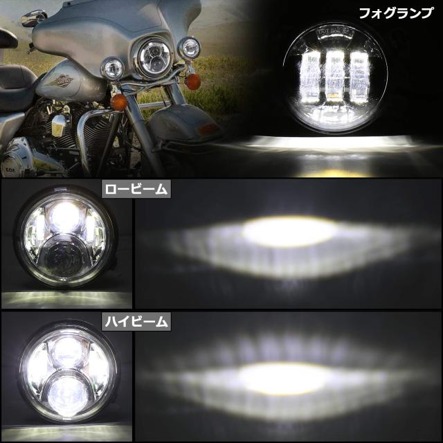 ハーレーダビットソン　7インチLEDパフォーマンスヘッドライト ホグワークズ Amazon.com: Hogworkz® 7 Inch LED Headlight - Daymaker