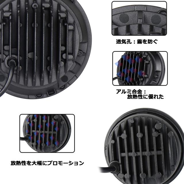 MOVOTOR 7インチヘッドライトセット ハーレーダビッドソン用 7