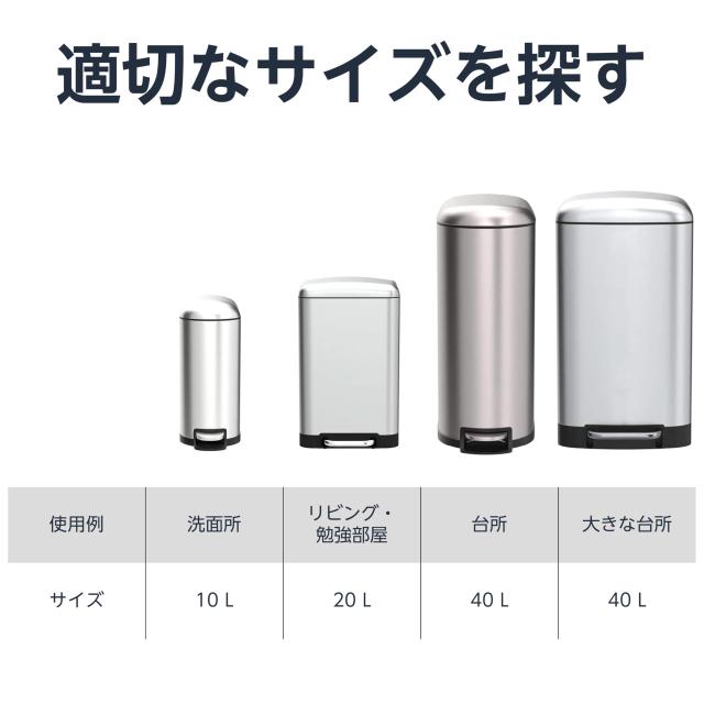 19b ★受け渡し決まりました。Amazonベーシック ゴミ箱 40L(40リットル) ソフトクローズ 静音 スリム ふた付き ペダル付き スチール製 つや消しステンレススチール おしゃれ 長方形 y112203b Amazon｜Amazonベーシック ゴミ箱 40L(40リットル) ソフトクローズ