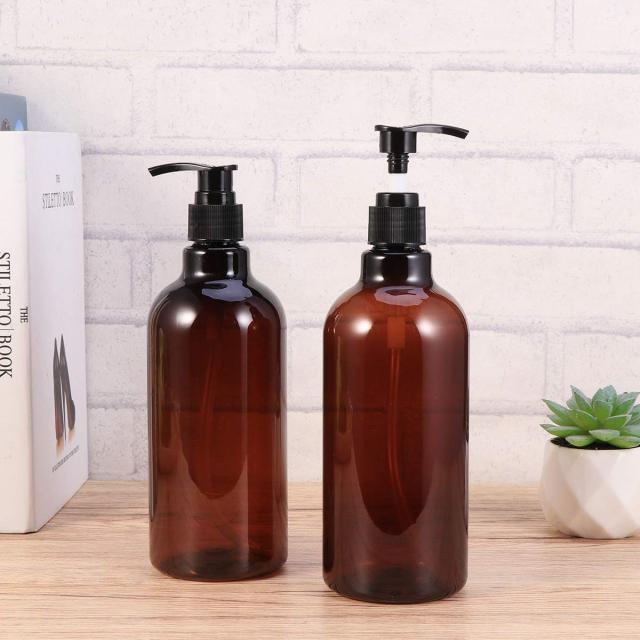 ポンプボトル 500ml 100個セット ブラウン 詰め替え 容器 Amazon.co.jp