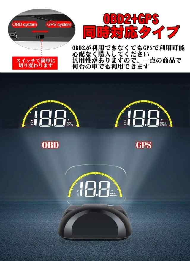 ニコマク NikoMaku HUD ヘッドアップディスプレイ OBD2 GPS 両方同時対応【本物のHUD C700S 2重映像なし】 タコメーター  日本語説明書 後の通販はau PAY マーケット - Litlulu Meena | au PAY マーケット－通販サイト