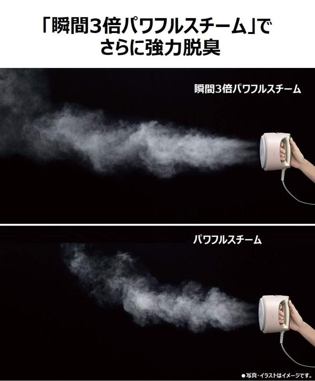 パナソニック 衣類スチーマー スチームアイロン 360°スチーム 立ち上がり24秒 ニオイ脱臭7種 軽量650g ダークブルー NI-FS550-DA_5