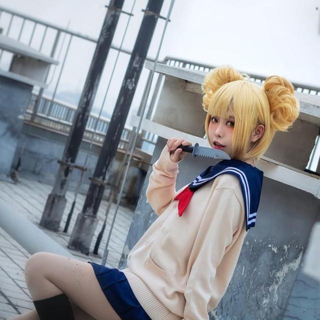 即納品」【ラベンダー】コスプレ衣装 トガヒミコ 制服 日常服 五
