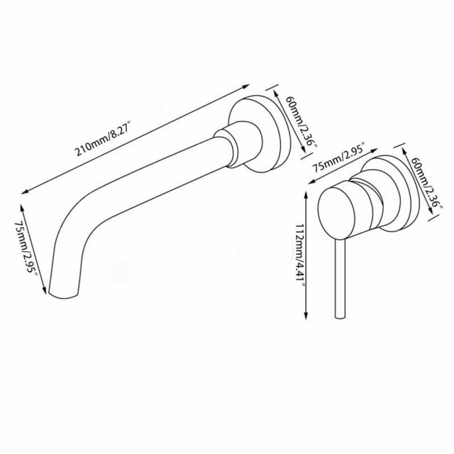 Hefo 壁付水栓 冷熱混合栓 回転式 洗面ボウル/浴槽用 水道蛇口 シングルレバー 真鍮製 スパウト210mｍ 日本語取扱説明書付き 混合栓  ３６の通販はau PAY マーケット - Ｅ４Ｌｉｆｅ | au PAY マーケット－通販サイト