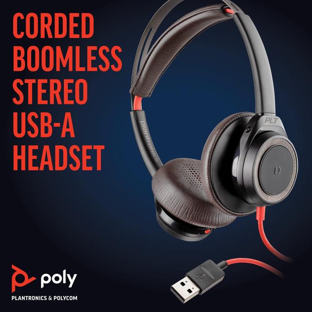 Poly(旧モデル) 有線ヘッドセット BlackWire 7225 USB-A 接続 両