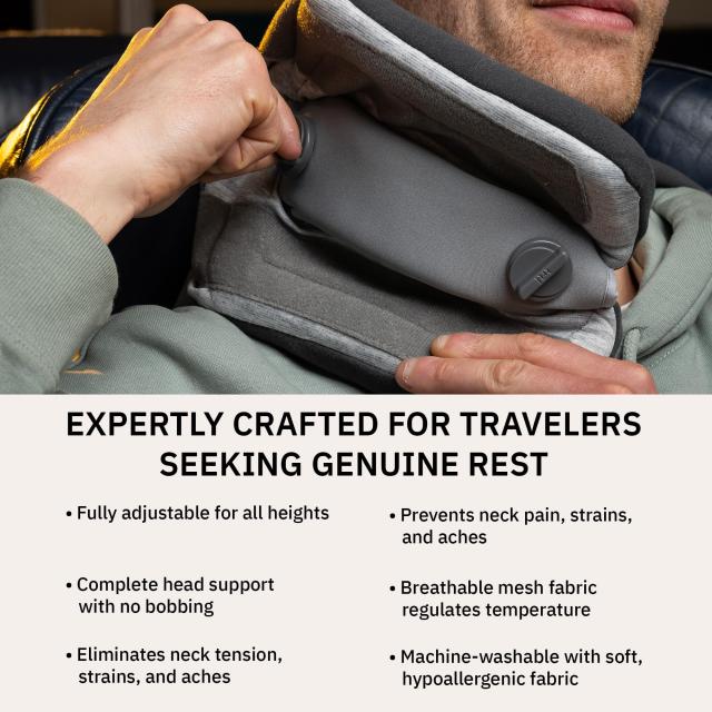 trtl Pillow Plus - 調節可能なネックピロー 飛行機旅行用