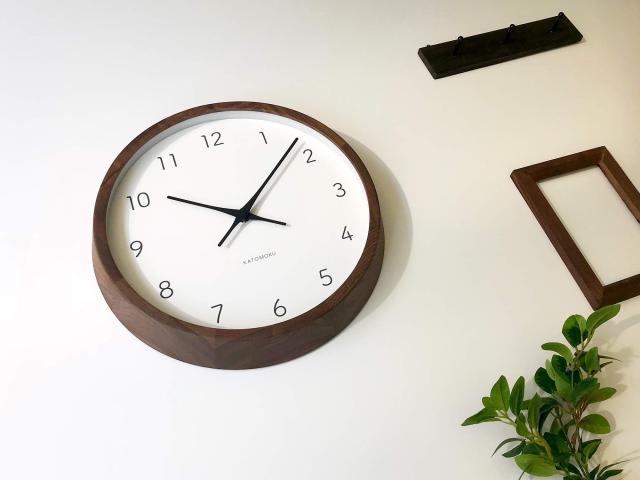 KATOMOKU Muku Clock 7 電波時計 ウォールナット 連続秒針ムーブメント km-93RC φ306mm (ウォールナット)_1
