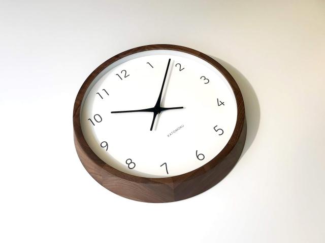 KATOMOKU Muku Clock 7 電波時計 ウォールナット 連続秒針ムーブメント km-93RC φ306mm (ウォールナット)_4