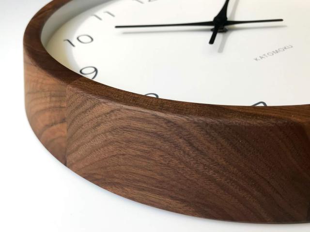 KATOMOKU Muku Clock 7 電波時計 ウォールナット 連続秒針ムーブメント km-93RC φ306mm (ウォールナット)_5