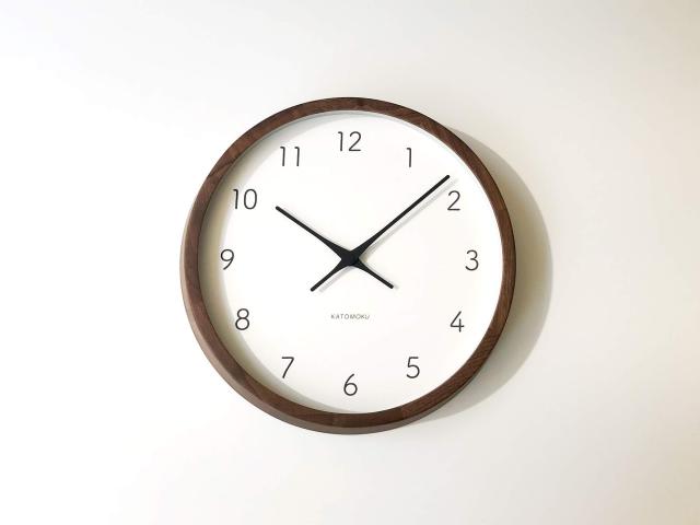 KATOMOKU Muku Clock 7 電波時計 ウォールナット 連続秒針ムーブメント km-93RC φ306mm (ウォールナット)_6