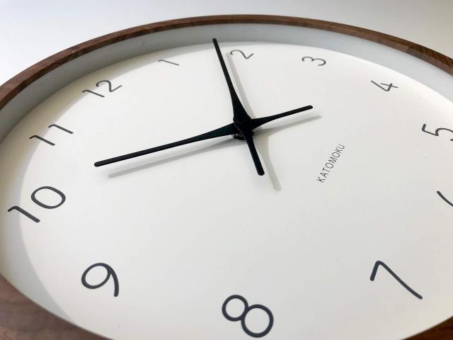 KATOMOKU Muku Clock 7 電波時計 ウォールナット 連続秒針ムーブメント km-93RC φ306mm (ウォールナット)_7