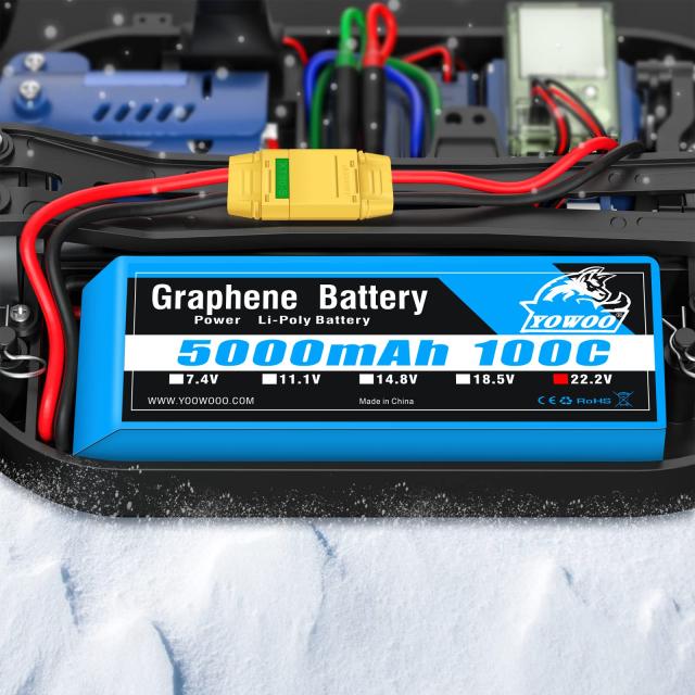 Yowoo RC リポバッテリー6S 5000mAh 100C 22.2vグラフェンバッテリー with XT90S Plug for RC DJI EDF飛行機クアッドコプターヘリコプタ_6