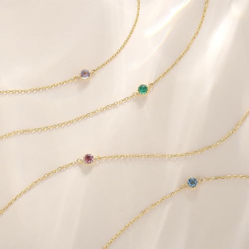 FANCIME K18 ゴールド ブレスレット 天然 ガーネット レディース 1月