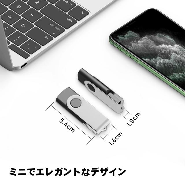 TEWENE USBメモリ 1GB 50個セット 10色 回転式 フラッシュメモリー フラッシュドライブ USBフラッシュメモリー USB2.0 コンパクト (1GB,_1