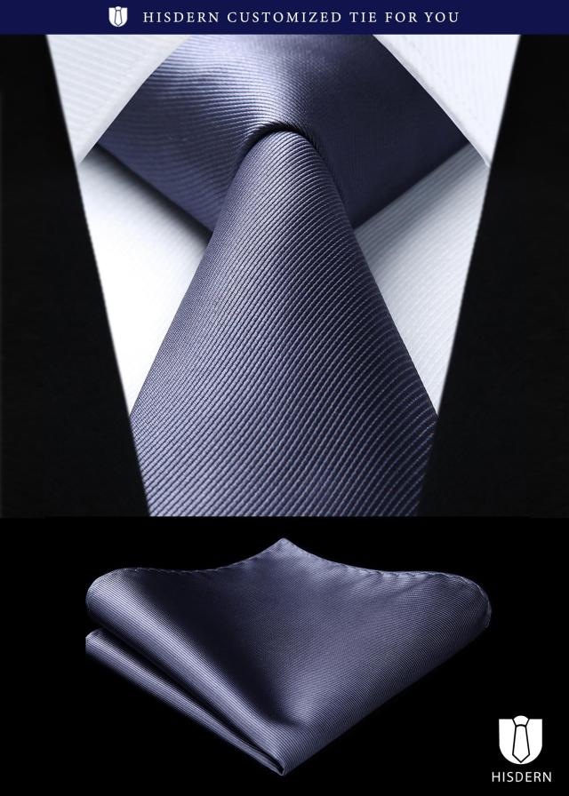 [HISDERN] 結婚式 無地 ネクタイ 5本セット フォーマル チーフ付き ビジネス 赤 ネクタイ ブランド プレゼントT5-01