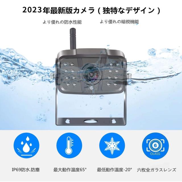 Rohentワイヤレスバックカメラモニター:7インチIPSバックモニター