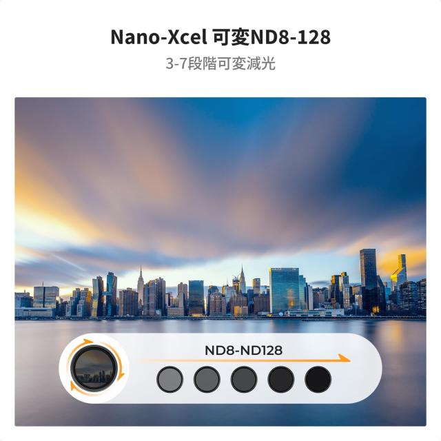 K＆F Concept 72mm 可変NDフィルター ND8-ND128 X状ムラ軽減 AGC光学ガラス HD超解像力 低い反射率 28層ナノコーティング 撥水撥油キズ防_1