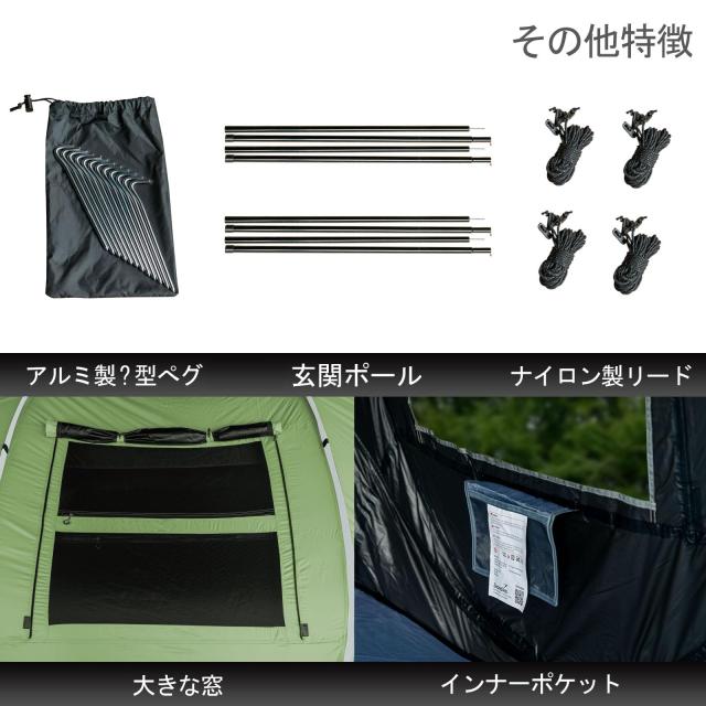 KAZOOキャンプ用自動屋外ポップアップテント防水用クイックオープニングテントキャリングバッグ付き4人用キャノピー_5