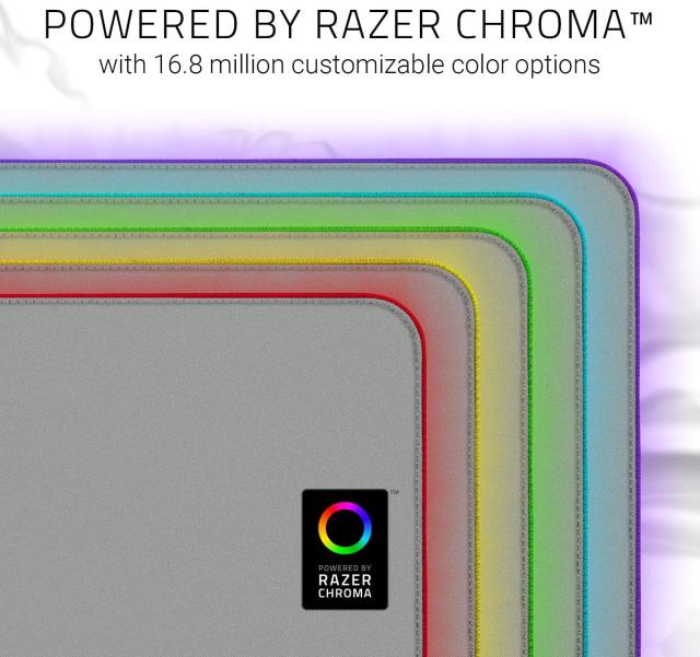 Razer Goliathus エクステンデッドクロママーキュリー、マイクロテクスチャード布表面、すべての感度設定とセンサーに最適化、Razer Chro_1