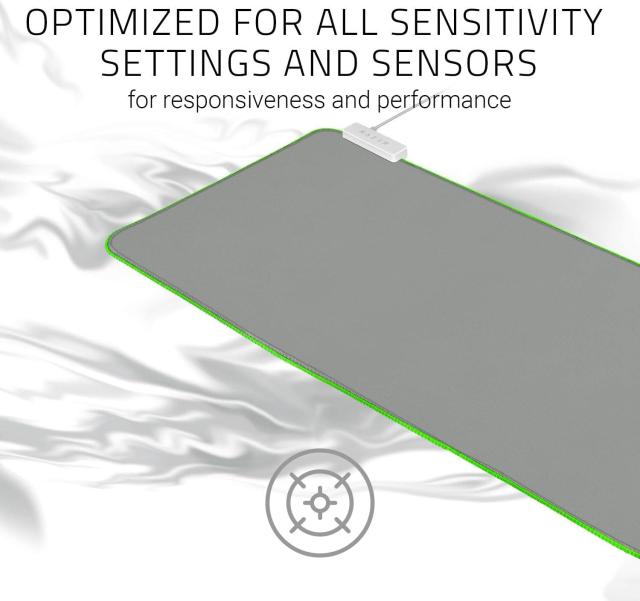 Razer Goliathus エクステンデッドクロママーキュリー、マイクロテクスチャード布表面、すべての感度設定とセンサーに最適化、Razer Chro_4