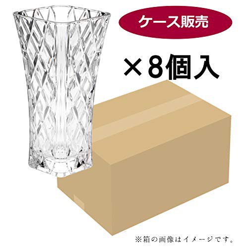 東洋佐々木ガラス フラワーベース クリア 約30×15.1×15.1cm 花瓶 ガーニッシュ 日本製 P-26488-JAN 8個入｜au PAY  マーケット