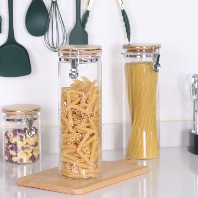KKC ガラス密閉保存瓶 パスタケース パスタ 保存容器 密閉