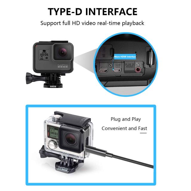 ATZEBE 配管用 着脱式HDMI光ファイバーケーブル 10m、 HDMI ケーブル 4K @ 60Hz HDR/Ultra HD YUV4:4:4 HDCP2.2 18Gbps超高速伝送