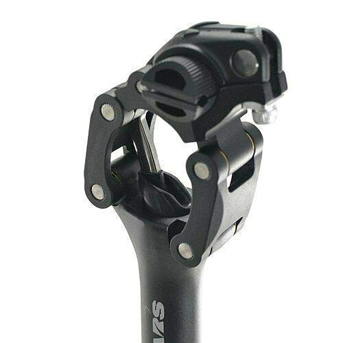 その他のスポーツ TMARS SD-475 Suspension Seat Post with Paralleogram system 27.2x400mm, Black #ST1742