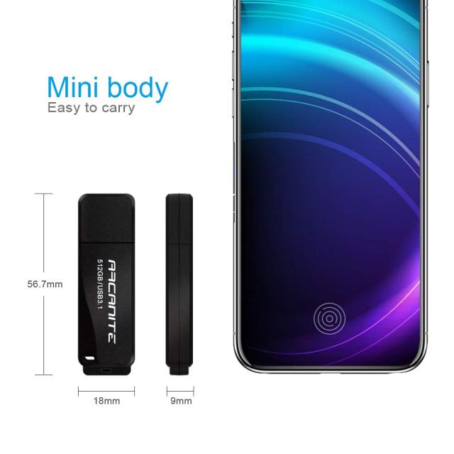 ARCANITE USBメモリ 512GB USB 3.1 超高速、最大読出速度400MB/s、最大書込速度200MB/s_1
