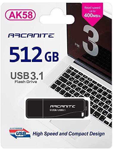 ARCANITE USBメモリ 512GB USB 3.1 超高速、最大読出速度400MB/s、最大書込速度200MB/s_6