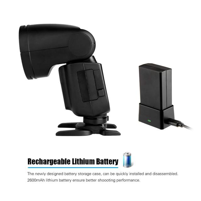 【Godox正規品＆技適マーク】Godox V1Nカメラ フラッシュ スピードライト TTLラウンドヘッドフラッシュ 2.4G 480秒フルパワーフラッシュ