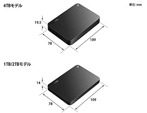 東芝(TOSHIBA) Canvio 4TB USB3.2(Gen1)対応 ポータブルHDD PC/TV対応 バッファローサポート 国内メーカー 故障予測 外付け Mac ブラック_7