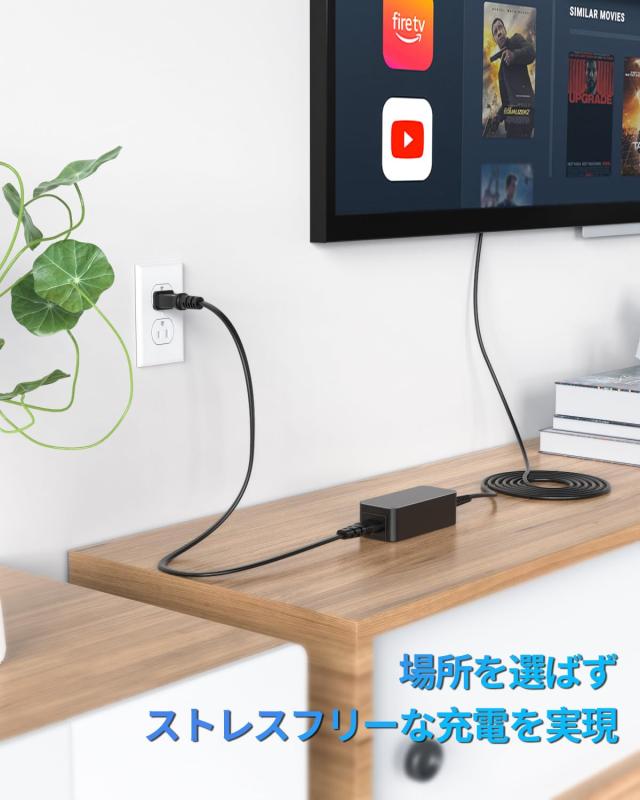 Superer 48W 互換用電源コード LG モニター 電源ケーブル 19 20 22 23