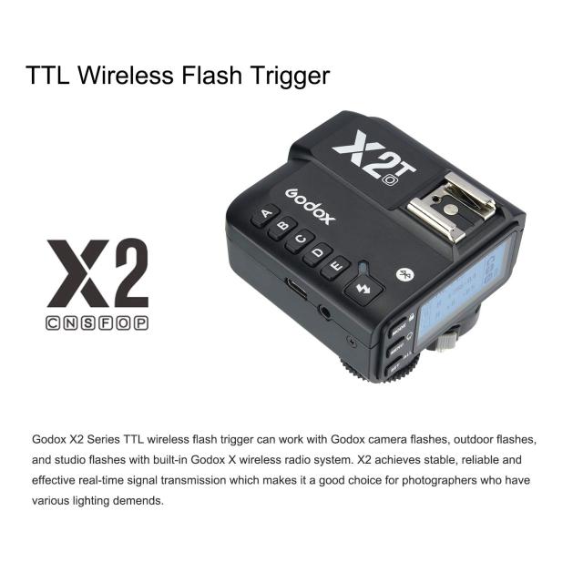 Godox X2T-O 送信機 2.4G TTLワイヤレスフラッシュトリガー 高速同期 1/8000s 互換性 Olympus Panasonic カメラ用(X2T-O 送信機) [並行輸