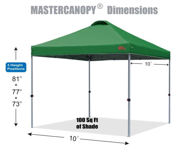 マスターキャノピー（MASTERCANOPY）ワンタッチタープテント 2×2m マスターキャノピー(MASTERCANOPY)ワンタッチタープテント2M /2.5M/3M三段階調節スチールフレーム風抜けベンチレーション耐水UVカットサンシェード日除け商用アウトドア用(キャスターバッグペ… マスター ...