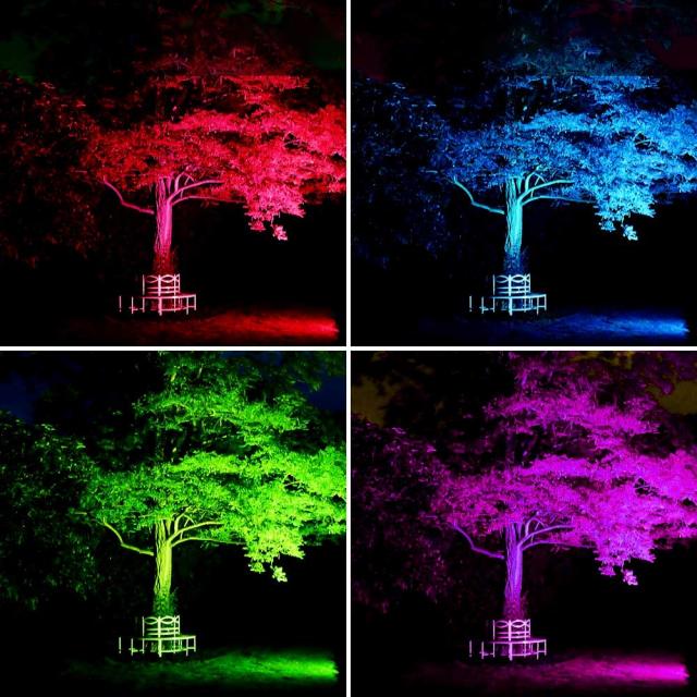LED投光器 RGB フラッドライト 16色 4モード ガーデンライト リモコン付き 防水仕様IP65 (ホリデー照明ライト、風景ランプ、ステージラン_7