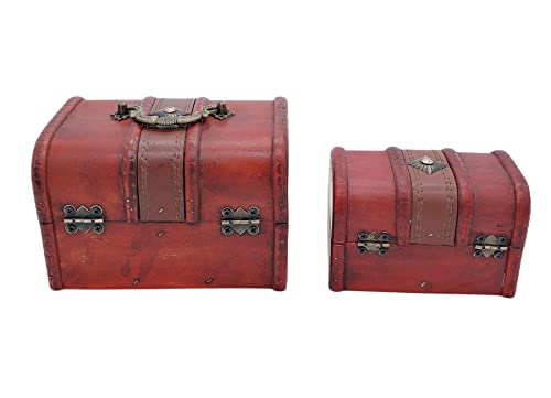 Ansimple アンティーク調 宝箱 木製ボックス ケース 木箱 海賊宝箱