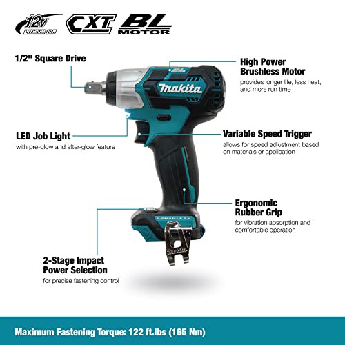 マキタ(Makita) 充電式インパクトレンチ 10.8V バッテリ・充電器