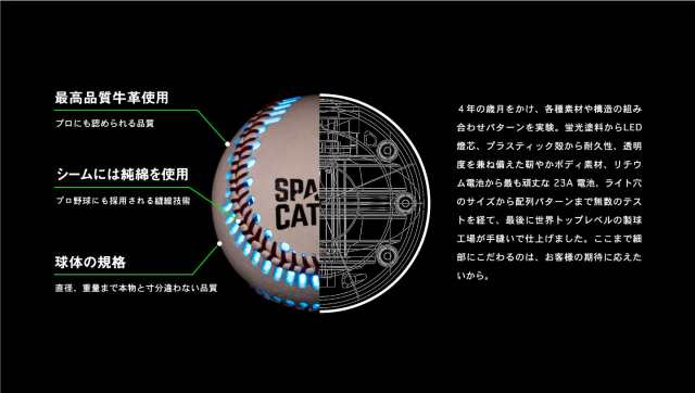 Spark Catch(スパークキャッチ) LED発光 野球ボール [ブルー] LEDライト内臓 硬球と同じ重量・サイズ 本革採用 夜間プレー・キャッチボーの通販はau  PAY マーケット - Treasure-Moments au PAY マーケット店 | au PAY マーケット－通販サイト