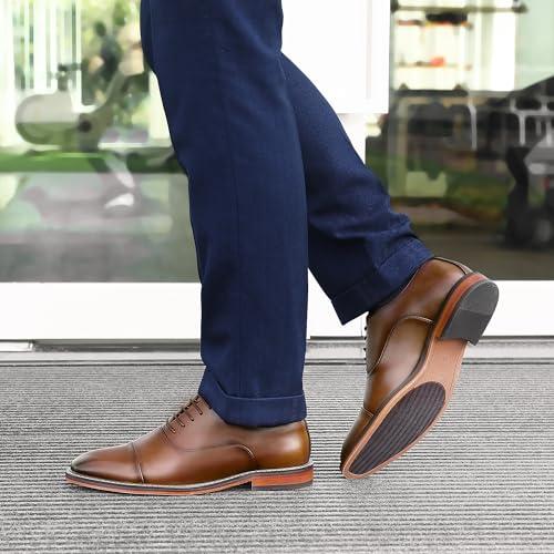 [フォクスセンス] 革靴 メンズ ビジネス ドレス シューズ 高級紳士靴 本革 軽量・防水 ブラウン 28.5cm C9010-02