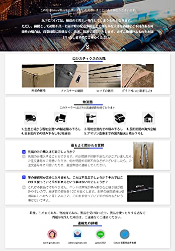 Goture シーバスロッド fuji製ガイド エギングロッド コンパクト スピニングロッド 2.7m M