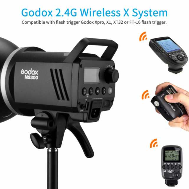 Godox MS300-110V スタジオストロボ AD-R6リフレクター付属 GN58 5600 ...