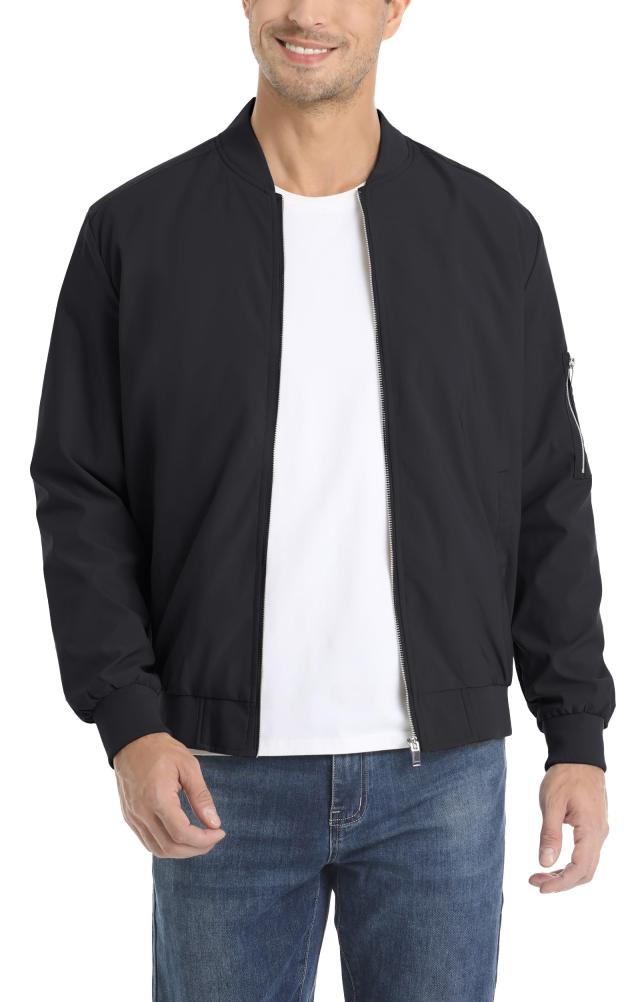 [KEFITEVD] ジャンパー メンズ 黒 ミリタリージャケット ストリート ワークウエア 大きいサイズ ライダースジャケット アメリカン 作業着