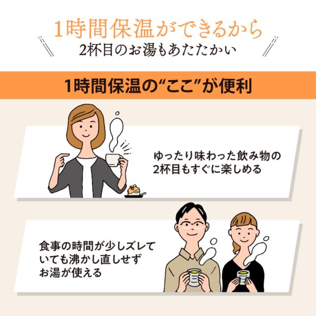 象印マホービン 電気ケトル 1.0L スピード沸とう 安全設計 転倒湯漏れ防止 保温機能 ハンドドリップモード ブラック CK-AX10-BA_1