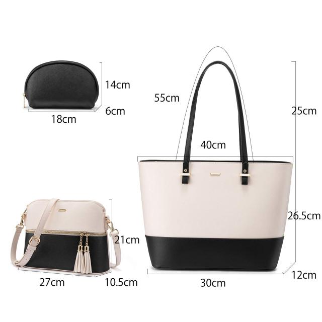 LOVEVOOK] バッグレディース 3点セットハンドバッグショルダーバッグ大 
