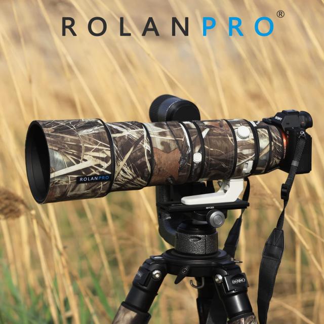 ROLANPRO レンズカバー | 適用ソニー FE 200-600mm F5.6-6.3 G OSS 対応 | 望遠レンズ用カモフラージュカバー | 3層構造保護、防水 | カ