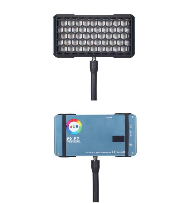 FalconEyes F7 12W RGBライト ハニカムソフト付き Miniポケットカメラライト 磁石吸着機能 Bi-Color2500K-9000K CRIT97 4060LUX＠0.3ｍ T