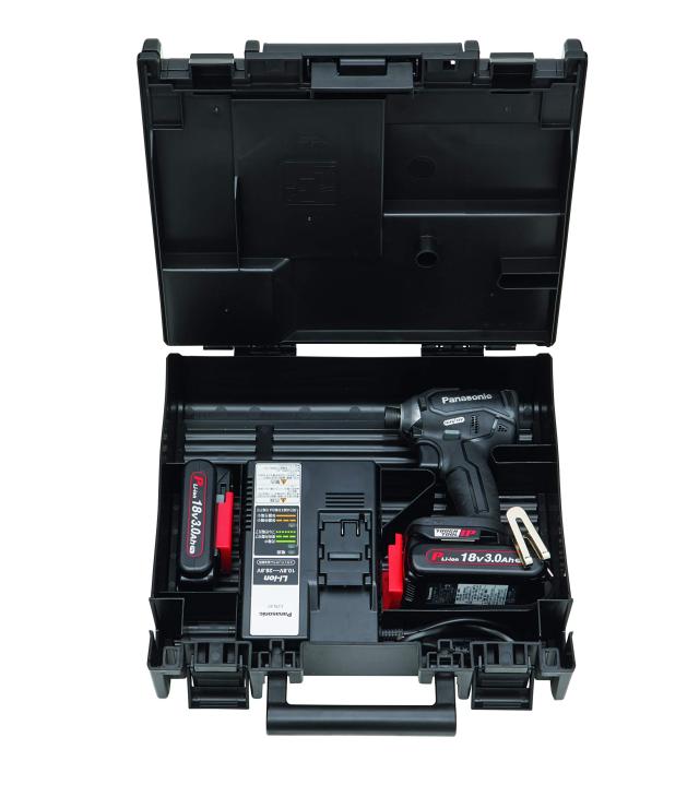 パナソニック 充電インパクトドライバー 18V 3.0Ah電池パック×2個 充電 