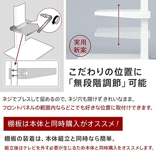 EQUALS イコールズ WALL テレビスタンド V2・V3・V5・S1対応棚板(幅47cmx奥行41.5cm) ラージサイズ サテンブラック_3