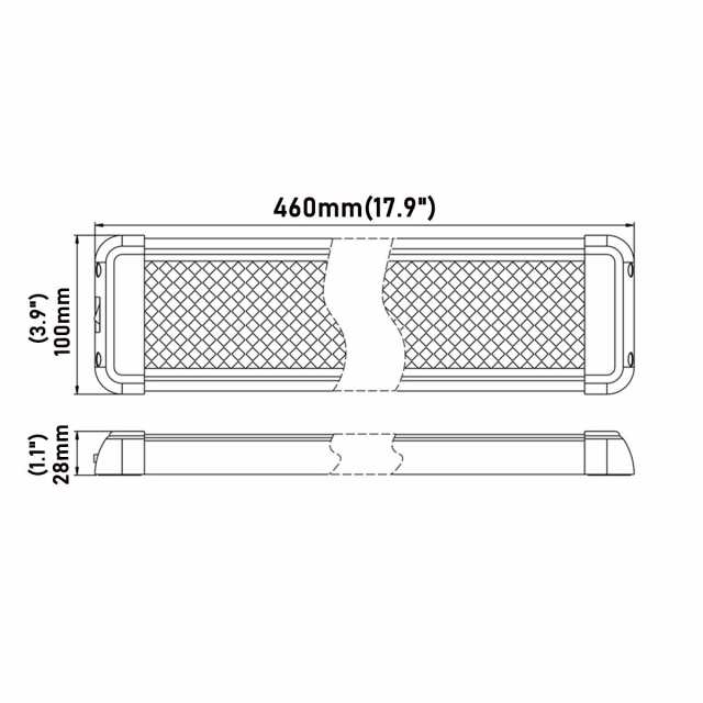 LEDルームランプ 車内灯 スイッチ付き 460mm 19.2W ハイエース 軽バン キャンピングカー スズキエブリィ トラック 軽トラ 荷台 船  キャビの通販はau PAY マーケット - ポチポチ屋 | au PAY マーケット－通販サイト